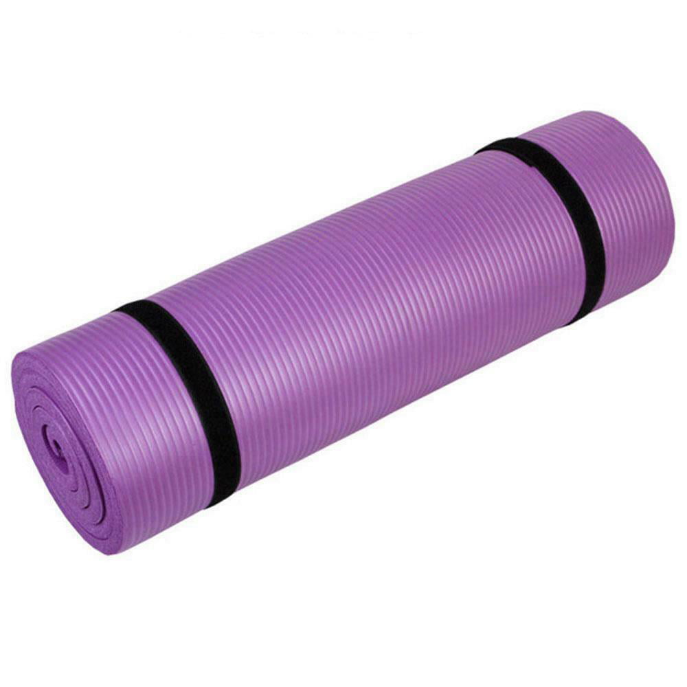 Extra Thick Non-slip Yoga Mat Pad Exercise Fitness Pilates w/ Strap 72" x 24" 