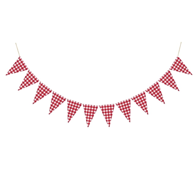 SHISUYAN Bannière à Carreaux Rouges pour Décoration en Tissu de Coton Adaptée aux Festivals et Fêtes 280x170cm