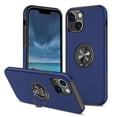 thumbnail image 2 of For Google Pixel 8 Pro 5G Hybrid Military Grade with Flat Metal Ring Stand 360° Rotation Kickstand Hard PC Back Slim Phone Case Cover by Xpression - Blue, 2 of 8