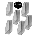 thumbnail image 2 of YBM Home Metal Wall Mount Magazine Rack File Holder for Home and Office, 6-Pack 12” x 10” x 4.5” Silver, 2 of 5