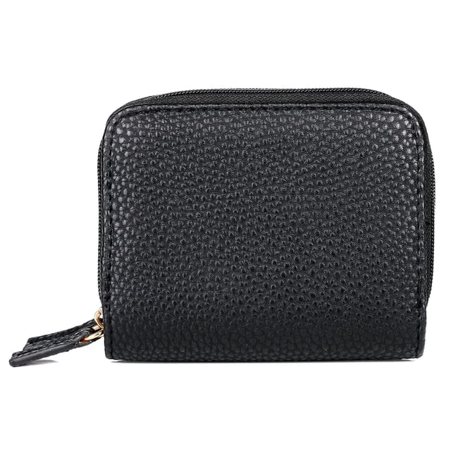 Cartera Julia Buxton USA RFID con textura de guijarros, color negro