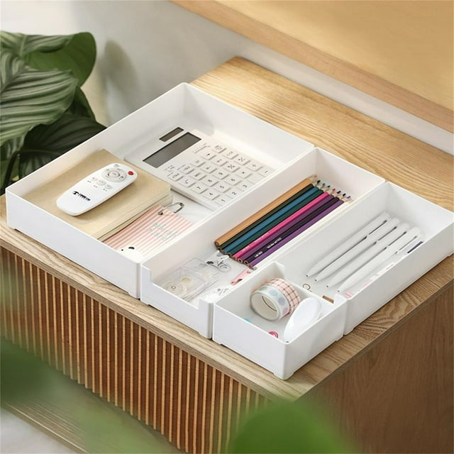 Petites Bacs de Rangement, Tyeign Grande Boîte de Rangement Multifonction Empilable pour la Maison, Organiseur de Tiroir Réutilisable et Contenants pour l'Organisation Organisation et Rangement Bacs de Rangement Empilables