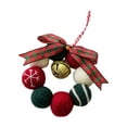 thumbnail image 2 of Christmas Decoration Mini Wreath with Bell Wool Ball Wreath Girly Heart Decoration Wreath Christmas Decoration Centerpiece Fireplace Decoration Christmas Party, 2 of 5