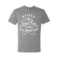 thumbnail image 2 of Wild Bobby Raised on Sweet Tea and Jesus Inspirational/Christian Men Premium Tri Blend Tee, Premium Heather, XX-Large, 2 of 5