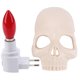 thumbnail image 1 of Lámpara Calavera Decoración de calavera gótica de Halloween Luz de calavera realista de pared enchufable para fiesta de club, 1 of 2