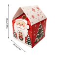 thumbnail image 4 of Christmas Magic House Gift Box Cottage Shaped Handle Packaging Gingerbread | Lidded Cardboard Container for Cookies Candy Small Presents Holiday Party Favor Storage Carrying Display Seasonal Treats, 4 of 4