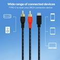 thumbnail image 3 of SIEYIO Cable Converter TypeC to 2RCA Link Cable UsbC Male to Two RCA Male Split, 3 of 21