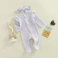 thumbnail image 3 of WIBACKER Baby Girls' Sleep and Play Pajamas Cotton One-Piece Footies Romper Jumpsuit Zip Front Pjs, 3 of 7