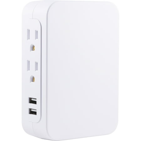 GE Pro 5-Outlet, 2-Port USB Side-Access Surge Protector Tap, 39670