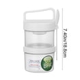 thumbnail image 3 of Vaso de plástico portátil para desayuno con cuchara | Envase para cereales, yogur y leche | Recipiente de dos niveles a prueba de fugas para separar alimentos secos y húmedos, 3 of 6