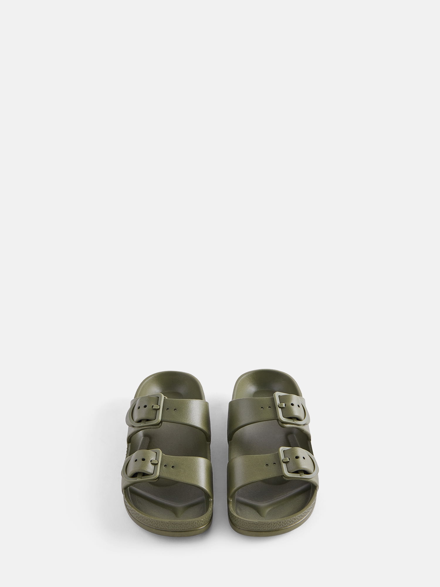 Wonder Nation Kids Two Buckle Footbed Slide Sandals