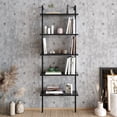 thumbnail image 5 of Paula 5-Tier Wall Mount Bookcase, Black, 5 of 9