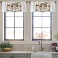 thumbnail image 3 of LALILO Kitchen Curtain Valance Halloween Pumpkin Lantern Rod Pocket Window Curtain 52"x 18" Set of 2, 3 of 5