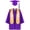 Purple, variant on Hiijoy Kids Kindergarten Preschool Graduation Shawl Tassel Gown Hat Outfits, Sizes 4-6Y