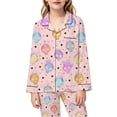 thumbnail image 3 of WOYY Girls Halloween Long Sleeve Pajamas with Allover Print Kids Nightwear, Sizes 3-14, 3 of 4