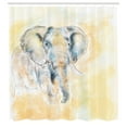 thumbnail image 2 of Ambesonne Animal Shower Curtain, Exotic Wildlife Savannah, 69"Wx75"L, Cream and Grey, 2 of 4