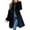 Black, variant on Women's Long Faux Fur Coat, Solid Color Plush Jacket, Casual Luxe Outerwear, Knee Length Coat, Fall Winter Layer, Elegant Trench Coat Alternative Black L
