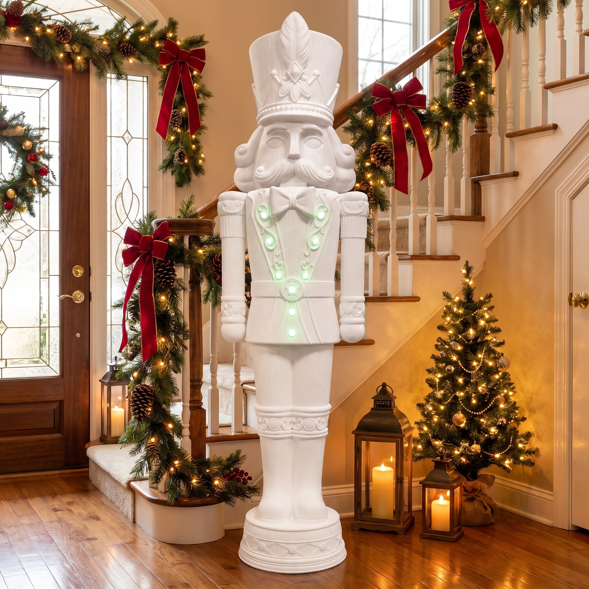 Giant Paint-it-Yourself Light-Up LED Nutcracker Christmas Decoration, White, 6.25', by Holiday Time