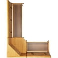 thumbnail image 6 of Riverbay Furniture Patio Corner Wood Nook Table Booth Bench Dining Set - Natural, 6 of 19