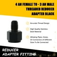 thumbnail image 2 of Black 4 AN Female To -3 AN Male Flare Fitting for Reducer Adapter, 2 of 6