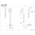 thumbnail image 2 of Kingston Brass KX1077BE Vintage Hand Shower Kit, Brushed Brass, 2 of 5