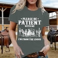 thumbnail image 2 of Wang6 Womens Short Sleeve Oversized Tshirts Casual Please Be Patient with Me I'm from the 1900s Letter Printed Graphic Tees Summer Loose Crew Neck Tops Grey XL, 2 of 4