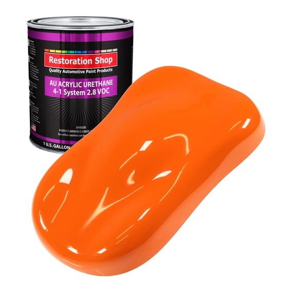 Restoration Shop Omaha Orange Acrylic Urethane Auto Paint - Gallon Paint Color Only, Single Stage High Gloss