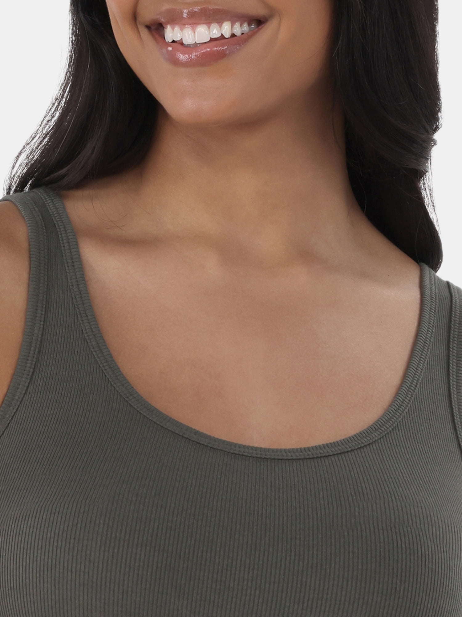 Time and Tru Women's Ribbed Tank Top, Sizes XS-XXXL