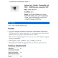 thumbnail image 2 of Ignition Lock Cylinder - Compatible with 2003 - 2006 Chevy Avalanche 1500 2004 2005, 2 of 2