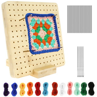 Kyoffiie Wooden Crochet Blocking Board Handcrafted Knitting Blocking Mat  Set with Steel Pins Large Eye Needle Crochet Hook and Base for Knitting  Crochet Needlework 