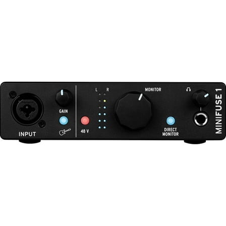 Arturia MiniFuse 1 Portable Single Input USB-C Audio Interface, Black