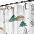 thumbnail image 3 of White Christmas Forest Animal Pattern Shower Curtain 84"x72" ,Bathroom Decorative Shower Curtains Set with 12 Hooks,Modern Waterproof Washable Shower Curtain, 3 of 6
