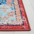 thumbnail image 5 of SAFAVIEH Riviera Vasil Medallion Polyester Machine Washable Area Rug, Light Blue/Red, 6'7" x 6'7" Square, 5 of 13