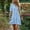 *Light Blue-Striped, variant on ClodeEU Women's Collared V Neck Short Sleeve Plaid Shirt Dress,Casual Button Cute Mini Dress Light Blue-Plaid,Women's Plus L