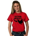 thumbnail image 4 of Guess What Chicken Funny Sarcastic Plus Size Crewneck Graphic Tee Shirt Brisco Brands 5X, 4 of 5