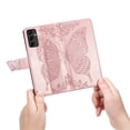 thumbnail image 4 of Dteck for Samsung Galaxy A14 5G Case, Embossed Butterfly Pattern PU Leather Folio Flip Case with Credit Card Slots Wrist Strap for Samsung A14 5G,Rosegold, 4 of 5