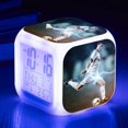 thumbnail image 2 of World Cup Football League Cristiano Ronaldo Star Alarm Clock LED Digital Seven-Color Square Alarm Clock Creative Small Alarm Clock, 2 of 6