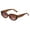 Brown, variant on Siminsem Lightweight Small Frame Sunglasses for Women, Assorted Color Mini Sun Glasses, UV Protection Compact Shades for Travel, Brown, One Size