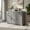 Gray, variant on Demi Bonn Kitchen Storage Cabinet, Buffet Sideboard, 3 Drawers Sideboard Buffet Storage with Adjustable Shelves, for Dining Room, Kitchen, Living Room, White