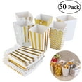 thumbnail image 1 of EeaseCA NUOLUX 50pcs Popcorn Boxes Yellow Design Trio Miniature Scalloped Cardboard Party Candy Container Treat Cartons (Random Color), 1 of 8