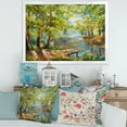 thumbnail image 3 of Meandering River With Autumn Forest 32 in x 16 in Framed Painting Canvas Art Print, by Designart, 3 of 4