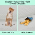 thumbnail image 5 of LUXSHARE HOME Reversible Oversized Sofa Cover for Pet Friendly Machine Washable Water Repellent Furniture Protector with Elastic Straps & Foam Rods, 3-Seat Size, Light grey/Light grey, 5 of 6