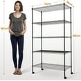 thumbnail image 4 of Heavy Duty 5-Shelf Shelving Unit,1250 lb. Total Capacity,29" D x 14"W x 61" H,Black, 4 of 7