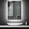 thumbnail image 1 of DAMAIE Wall Mounted Led Lighted Bathroom Mirror - Illuminated Bathroom Mirror, Touch Switch Control with Color Cemperature Transition & White/Warm White/Warm Light Color (50*70cm), 1 of 7
