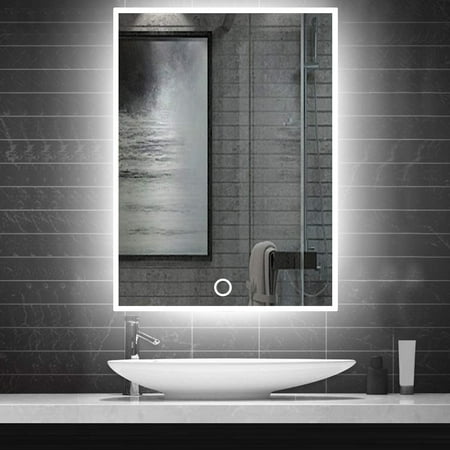 Wall Mounted Led Lighted Bathroom, Bathroom Mirror Lights With Switch