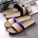 thumbnail image 2 of Pantuflas de lino para el hogar, pantuflas de interior para parejas, piso de madera, algodón y lino, sandalias de verano de suela gruesa antideslizantes para hombres y mujeres, 2 of 6