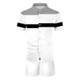 thumbnail image 4 of Vedolay Shorts Tracksuit Men's 2 Pieces Cotton Set Shirt and Shorts Summer Outfits,Black S, 4 of 5