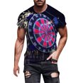 thumbnail image 1 of Camiseta con escote de verano a la moda para hombre Patrón de impresión 3D Manga corta Pompotops oipoqjl5811, 1 of 5