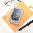 thumbnail image 7 of Cloth Wallet with Lanyard & Multiple Compartments Fashion Purse Zipper Clutch Bag for Cash Cards Coins Vintage-style Christmas Train, 7 of 7