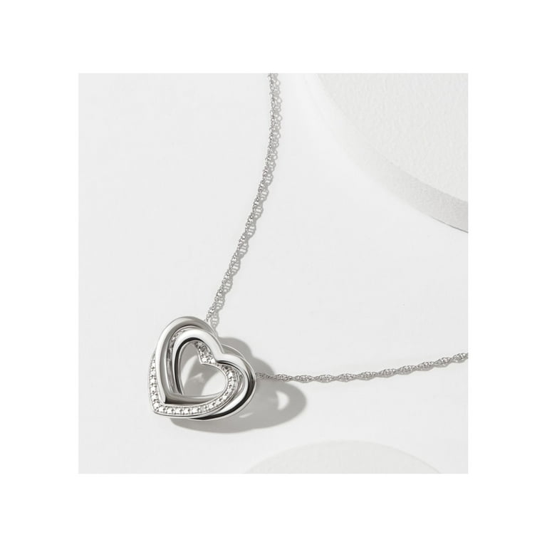 Tiffany & Co Sterling Silver Triple Open Heart Pendant Necklace With  Box